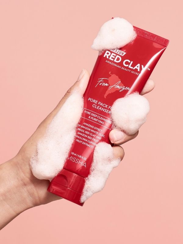 MISSHA Amazon Red Clay Pore Pack Foam Cleanser
