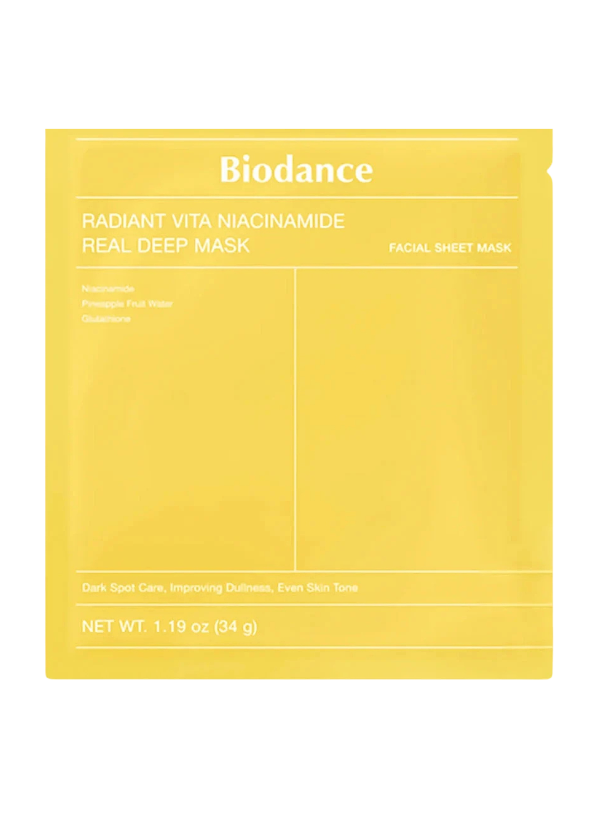 BIODANCE Radiant Vita Niacinamide Real Deep Mask (1pcs)
